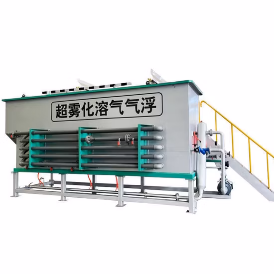 Máquina de tratamiento de aguas de teñido, flotación por aire disuelto para planta de tratamiento de aguas residuales